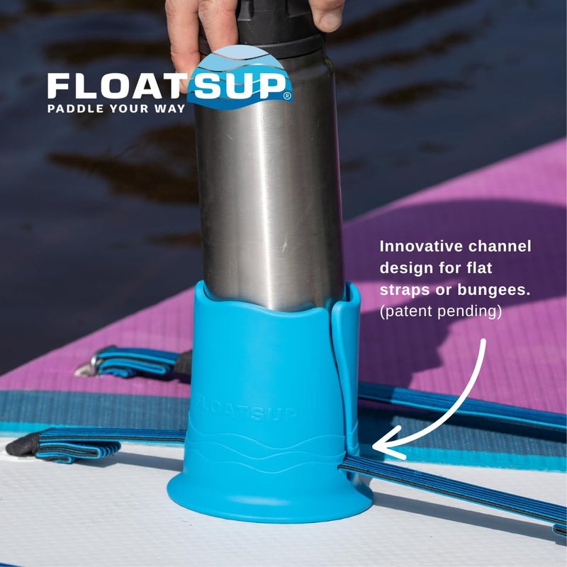 Floatsup حامل زجاجة ماء كبير لوح التجديف وكاياك ® جامبو (وردي نيون) - Image 4